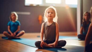 yoga for adhd - kids in yoga studio