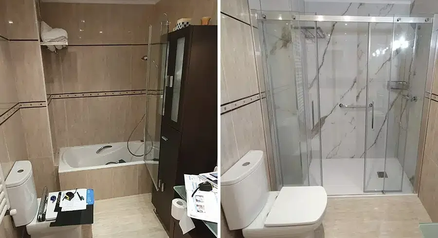 Cambiar bañera por plato de ducha actual